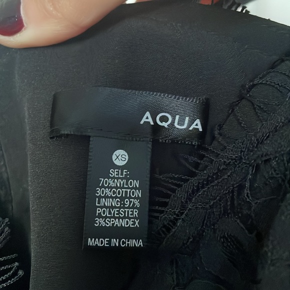 [Aqua by bloomingdales] black lace midi dress - Picture 7 of 7